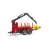 BRUDER - REMORCA FORESTIERA CU MACARA DE INCARCARE SI 4 BUSTENI - BR02252