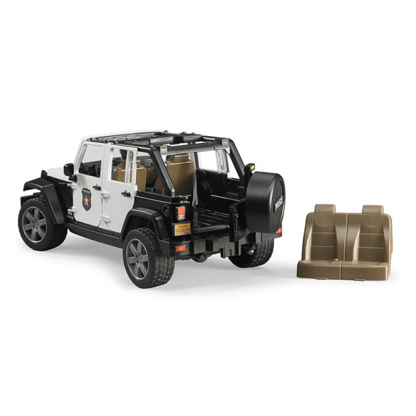 BRUDER - JEEP WRANGLER UNLIMITED RUBICON DE POLITIE CU SIRENA SI FIGURINA - BR02526