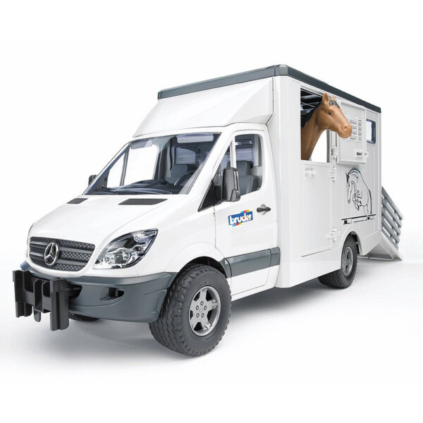 BRUDER - SPRINTER TRANSPORTOR DE ANIMALE MERCEDES BENZ CU UN CAL - BR02533