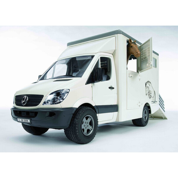 BRUDER - SPRINTER TRANSPORTOR DE ANIMALE MERCEDES BENZ CU UN CAL - BR02533