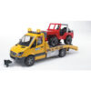 BRUDER - SPRINTER DE TRACTARE MERCEDES BENZ CU SIRENA SI VEHICUL - BR02535