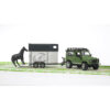 BRUDER - MASINA DE TEREN LAND ROVER DEFENDER CU REMORCA SI CAL - BR02592