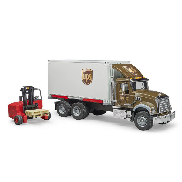 BRUDER - CAMION UPS MACK GRANITE CU STIVUITOR - BR02828