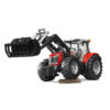 BRUDER - TRACTOR MASSEY FERGUSON 7624 CU INCARCATOR FRONTAL - BR03047