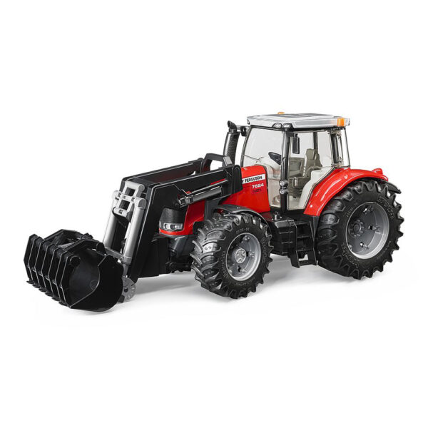 BRUDER - TRACTOR MASSEY FERGUSON 7624 CU INCARCATOR FRONTAL - BR03047