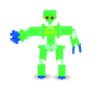 3726_neon_robot_green Plus Plus Neon Roboti - 170 Piese - PP3726