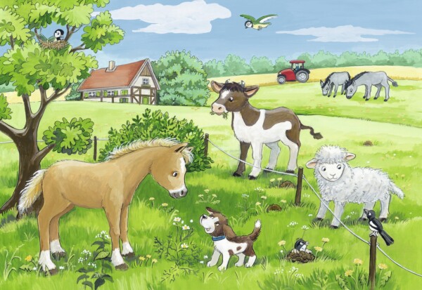 PUZZLE PUI DE ANIMALE LA FERMA, 2X12 PIESE - RVSPC07582