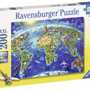 PUZZLE HARTA CU MONUMENTELE LUMII