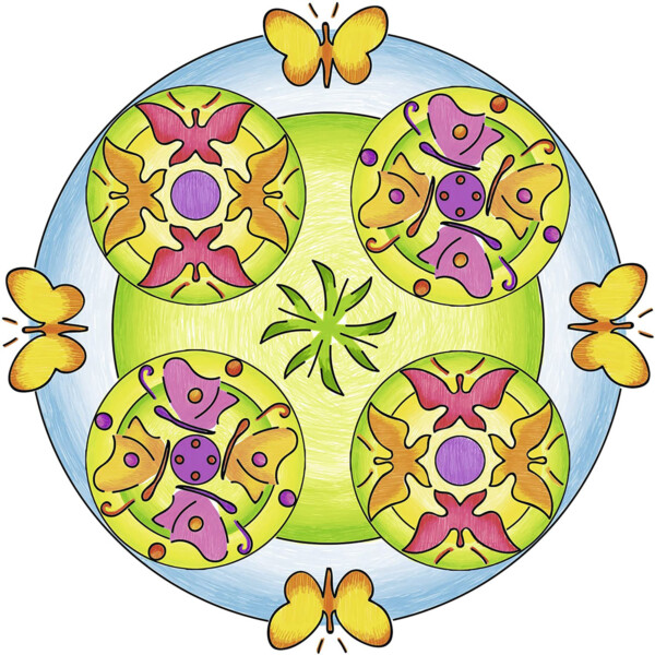 SET DE CREATIE MANDALA FLORI SI FLUTURI - RVSAC29809