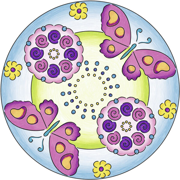 SET DE CREATIE MANDALA FLORI SI FLUTURI - RVSAC29809