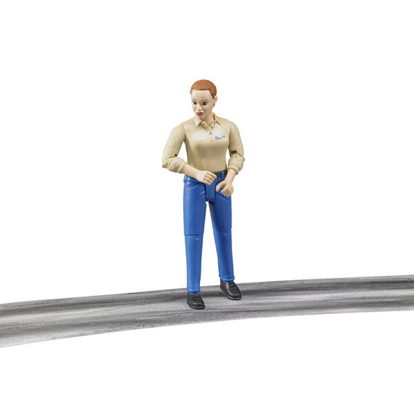BRUDER - FIGURINA FEMEIE CU PANTALONI ALBASTRI - BR60408