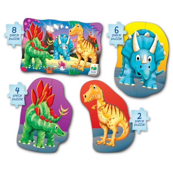 SET PRIMELE MELE 4 PUZZLE-URI DINOZAURI - TLJ629277