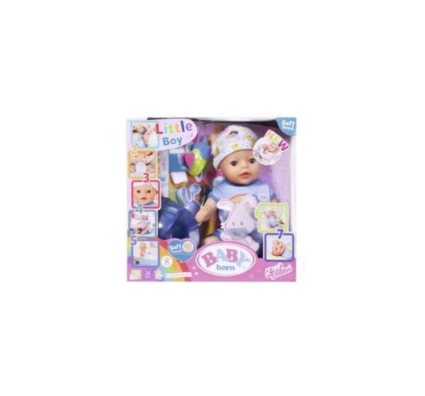 BABY born - Micul bebelus baiat interactiv cu corp moale
