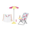 BABY born - Set plaja - umbrela cu scaun si accesorii 43 cm - ZF829264