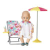 BABY born - Set plaja - umbrela cu scaun si accesorii 43 cm - ZF829264