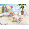 BABY born - Set plaja - umbrela cu scaun si accesorii 43 cm - ZF829264