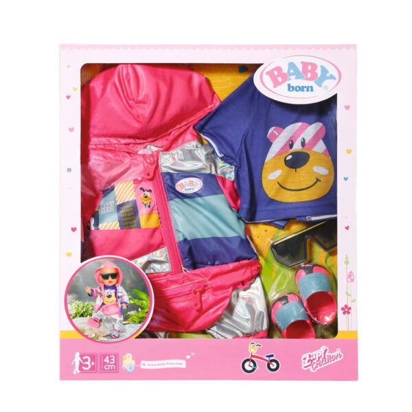 Bb_830031B_packaging_derivative_72_DPI_RGB BABY born - Set hainute biciclist 43 cm