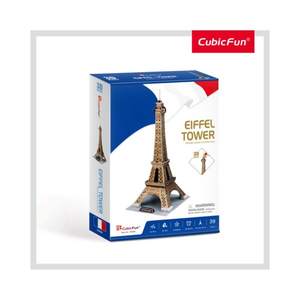 PUZZLE 3D TURNUL EIFFEL (NIVEL MEDIU 39 PIESE)