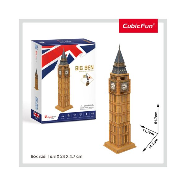PUZZLE 3D BIG BEN (NIVEL MEDIU 44 PIESE) - CUC094h