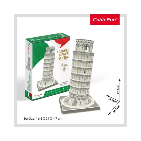 PUZZLE 3D TURNUL DIN PISA (NIVEL MEDIU 27 PIESE) - CUC241h