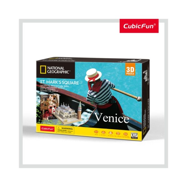 PUZZLE 3D+BROSURA-PIATA SAN MARCO 107 PIESE