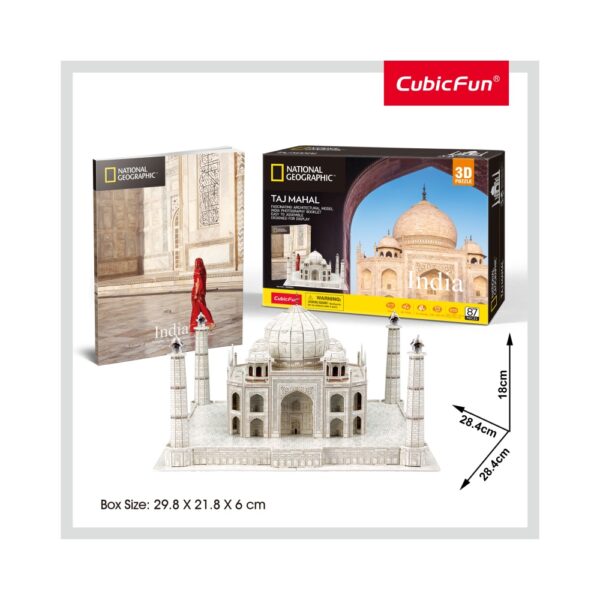 PUZZLE 3D+BROSURA-TAJ MAHAL 87 PIESE - CUDS0981h