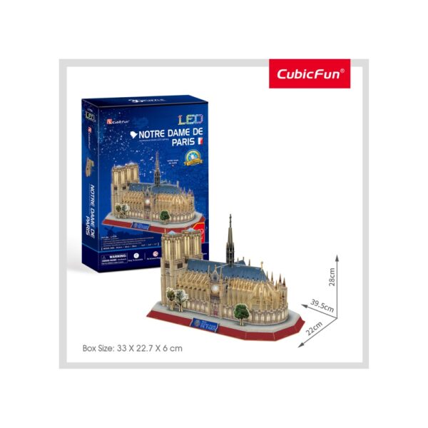 PUZZLE 3D LED NOTE DAME 149 PIESE - CUL173h
