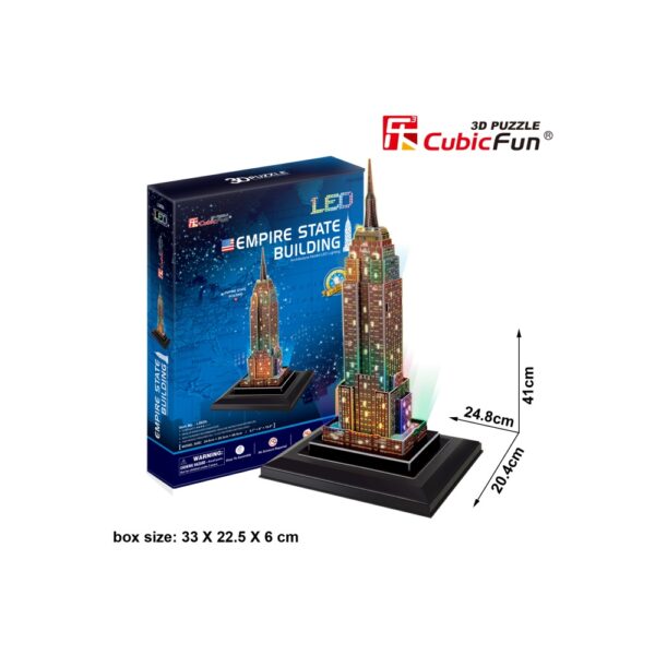 PUZZLE 3D LED EMPIRE STATE BUILDING 38 PIESE - CUL503h