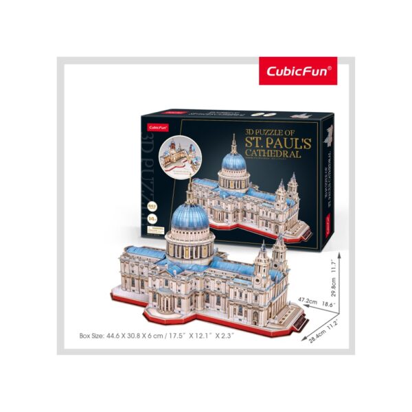 PUZZLE 3D CATEDRALA ST. PAUL (NIVEL COMPLEX 643 PIESE) - CUMC270h