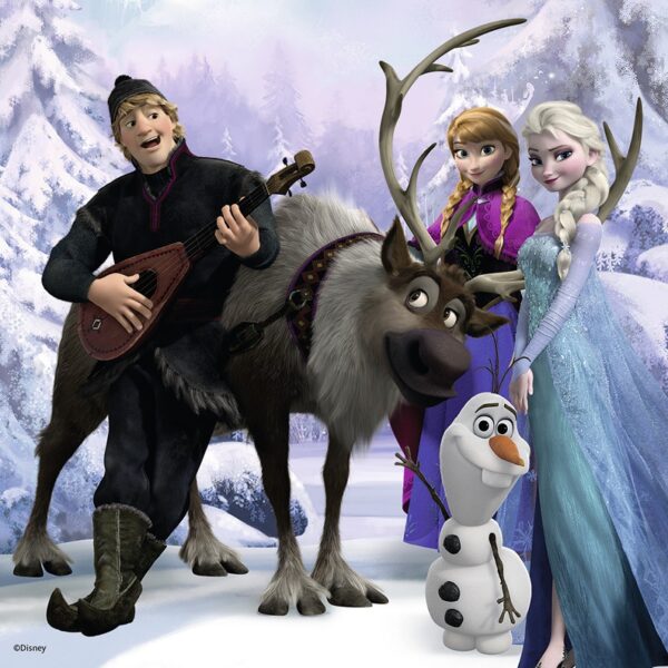 PUZZLE + JOC MEMORY FROZEN 3 BUC IN CUTIE 25/36/49 PIESE - RVSPC22311