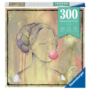 PUZZLE DOAMNA CU BALON DIN GUMA