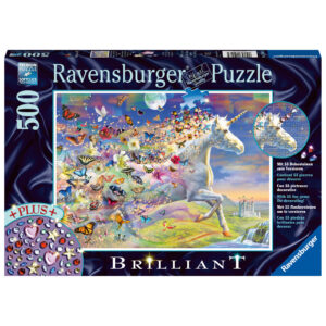 PUZZLE UNICORNI SI FLUTURI