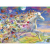 PUZZLE UNICORNI SI FLUTURI, 500 PIESE + STICKERE - RVSPA15046