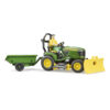 BRUDER - TRACTOR CU REMORCA JOHN DEERE SI GRADINAR - BR62104