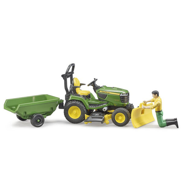 BRUDER - TRACTOR CU REMORCA JOHN DEERE SI GRADINAR - BR62104