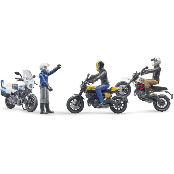 BRUDER - MOTOCICLETA DE POLITIE SCRAMBLER DUCATI SI POLITIST - BR62731