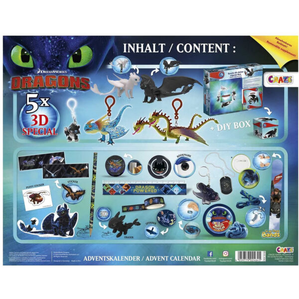 CRZ24645_4 CALENDAR CRACIUN - DRAGONS - CRZ24645