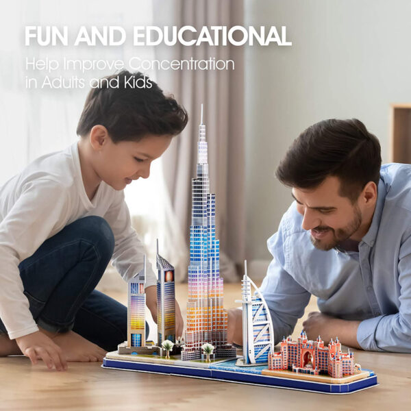 PUZZLE 3D LED DUBAI 182 PIESE - CUL523h