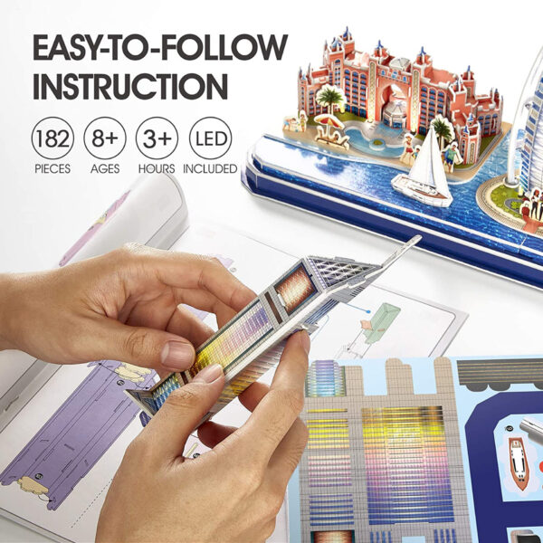 PUZZLE 3D LED DUBAI 182 PIESE - CUL523h