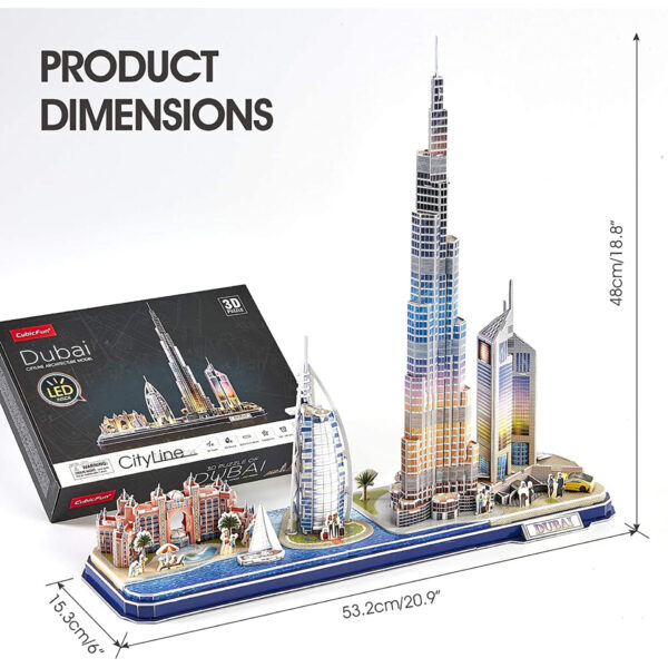 PUZZLE 3D LED DUBAI 182 PIESE - CUL523h