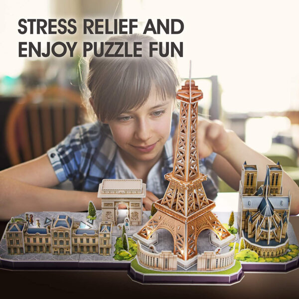 PUZZLE 3D LED PARIS 115 PIESE - CUL525h