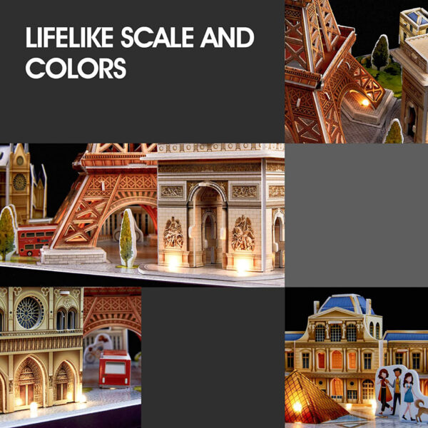 PUZZLE 3D LED PARIS 115 PIESE - CUL525h