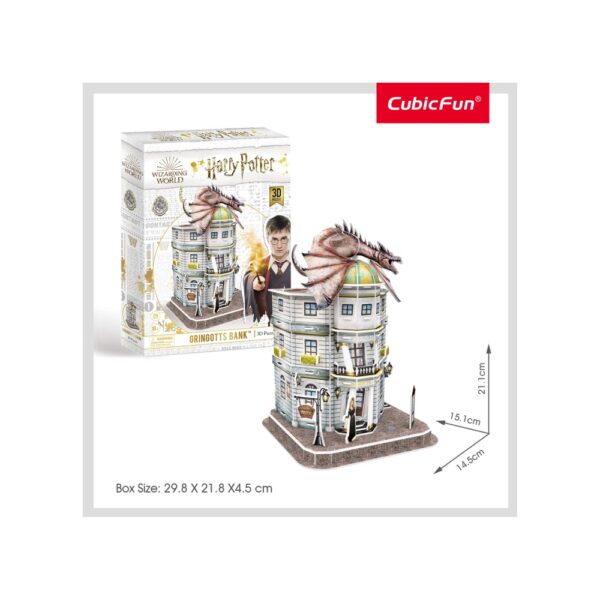 DS1005h_4 PUZZLE 3D HARRY POTTER - BANCA GRINGOTTS 74 PIESE - CUDS1005h