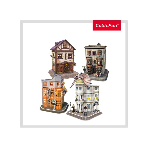 PUZZLE 3D HARRY POTTER 4in1 - ALEEA DIAGON 273 PIESE - CUDS1009h