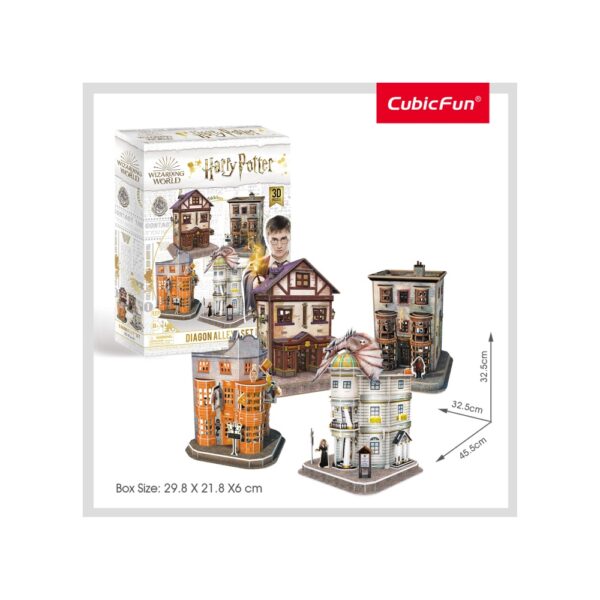 PUZZLE 3D HARRY POTTER 4in1 - ALEEA DIAGON 273 PIESE - CUDS1009h