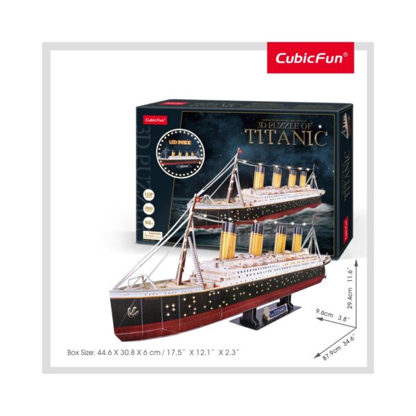 PUZZLE 3D LED TITANIC 266 PIESE - CUL521h