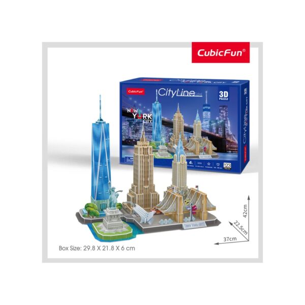 PUZZLE 3D NEW YORK 123 PIESE - CUMC255h