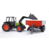 02112_1 BRUDER - TRACTOR CLAAS NECTIS 267 F CU REMORCA BASCULABILA - BR02112