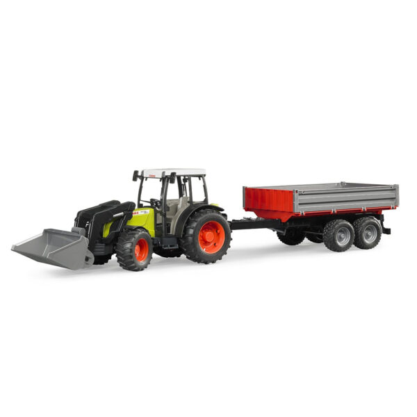 02112_7 BRUDER - TRACTOR CLAAS NECTIS 267 F CU REMORCA BASCULABILA - BR02112
