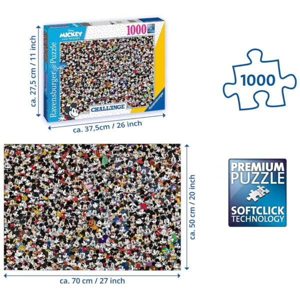 PUZZLE PROVOCARE MICKEY SI PRIETENII, 1000 PIESE - RVSPA16744